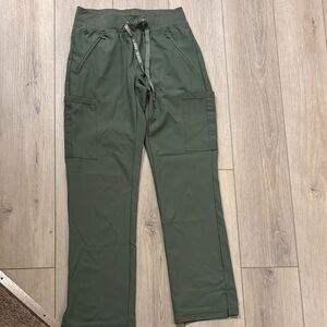 Med Couture Olive Green Women's Straight Leg scrub pants